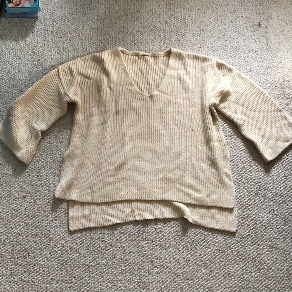 Free People oversized side slit sweater